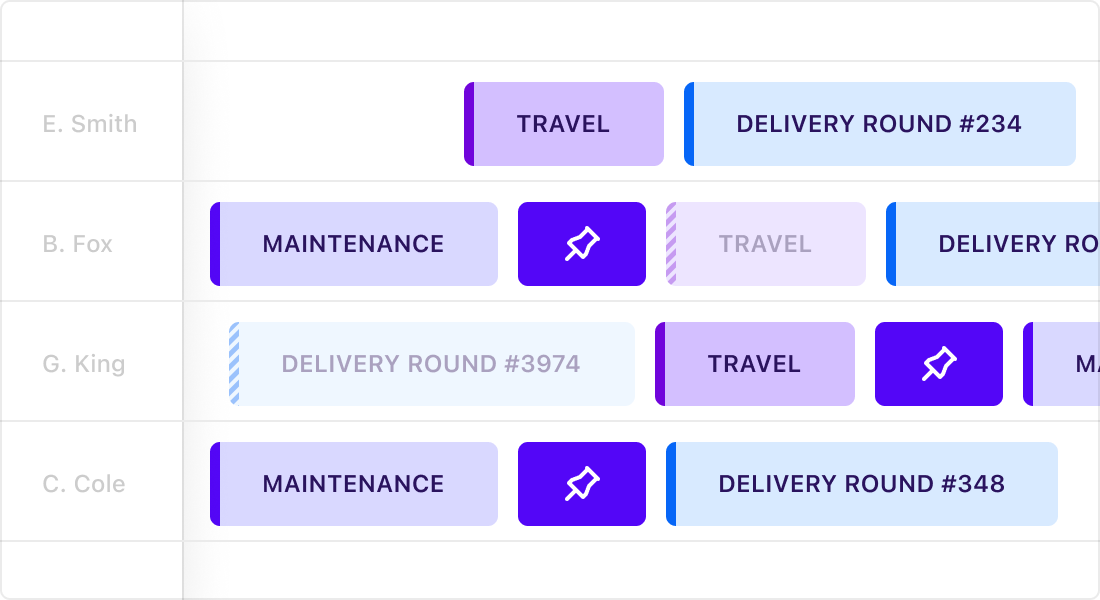 Plan around fixed segments